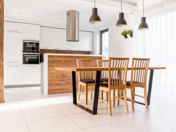 New white kitchen with table Your Gateway to Properties in Laos